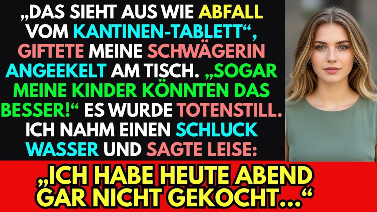 Meine Schwägerin verspottete mein ‚schreckliches‘ Familienessen — ohne zu wissen, wer es kochte…