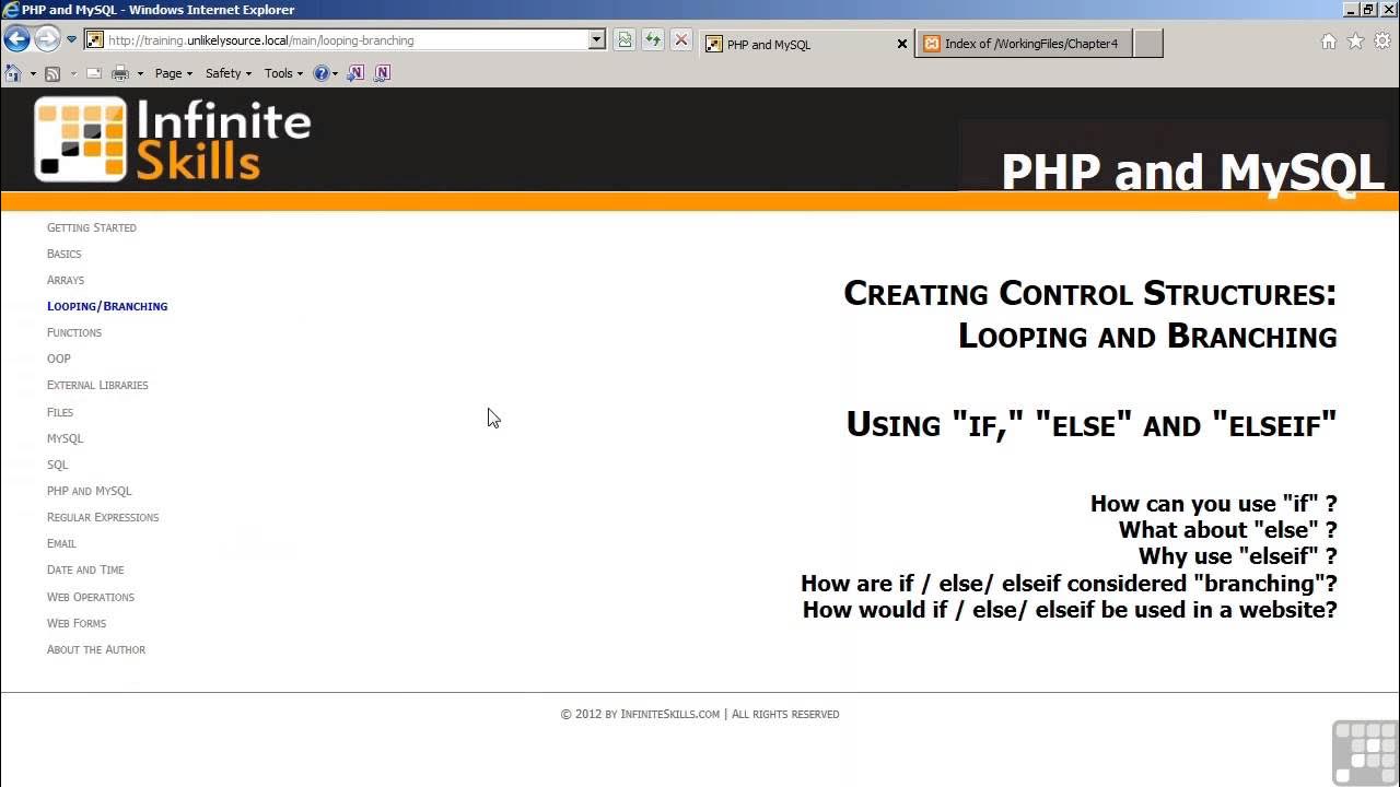 Mysql if else. Elseif php.