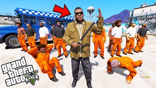 Franklin Become Prison Guard of The Biggest Penitentiary in GTA 5 | SHINCHAN and CHOP screenshot 5