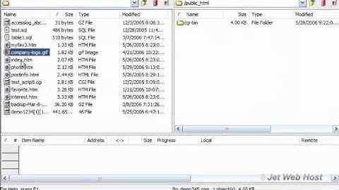 Uploading files using CuteFTP