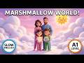 SHOCKING Marshmallow World! 🍭🦄 A1 Level Easy English for Beginners