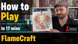 How to play Flamecraft board game - Full teach + Visuals - Peaky Boardgamer screenshot 2