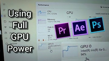 Video Rendering Using GPU CPU and Memory Video Editing Full Power | Premiere Pro | After Effects