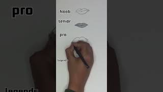 Noob vs Senior vs Pro vs Legend  lips drawing trending shortsvideo