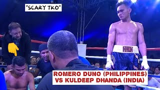 *SCARY TKO* ROMERO DUNO (PHILIPPINES) VS KULDEEP DHANDA (INDIA) BOXING KNOCKOUT!