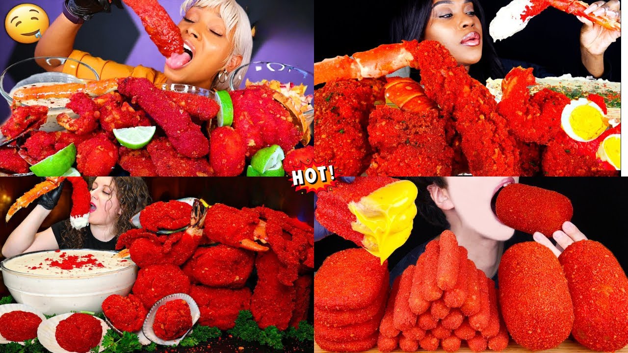 🔥 SPICY HOT CHEETOS MUKBANG 🌶️ | Eating Crunchy Coated Food Challenge Compilation