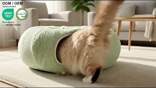 🐱 Cozy Cat Tunnel Bed | 2-in-1 Cat Bed & Play Tunnel