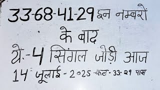 14 July 2025 satta king gali disawar ki khabar | Faridabad Ghaziabad single jodi | Satta Result