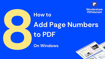 How to Add Page Numbers to PDF on Windows | PDFelement 8