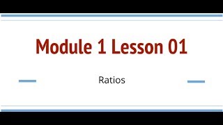 Grade 6, Module 1 Lesson 01