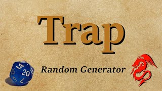 D&D Trap - Random Generator