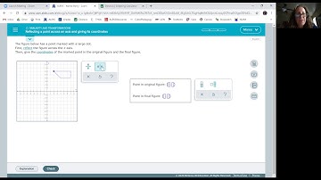 Reflecting a point across an axis and giving its coordinates