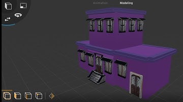 Prisma3D: modeling a low poly cartoon House
