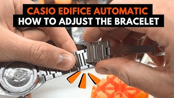 How to Adjust a Casio Edifice Automatic Watch Band | Casio Automatic Bracelet Adjustment