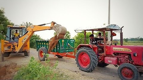 Mahindra 575 DI Tractor Fully Loaded by JCB 3DX Machine | JCP Video | Tractor and JCP Videos