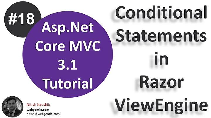 (#18) Conditional statements (If, Else, Ternary Operator, Switch) in Razor | Asp.Net Core tutorial