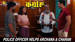 Police Officer Helps Archana &amp; Charan | Kangaroo | Ranjani | Latest Hindi Dubbed Movie Scenes