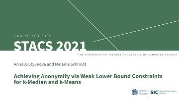 STACS 2021 | Achieving Anonymity via Weak Lower Bound Constraints for k-Median and k-Means