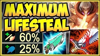 WTF! 100% OUTHEAL ALL DAMAGE YOU TAKE WITH MAX LIFESTEAL JAX! JAX TOP GAMEPLAY! - League of Legends