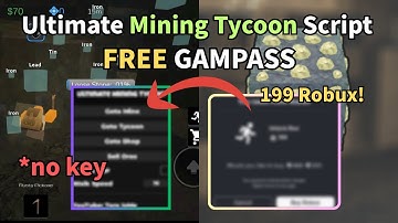 New Ultimate Mining Tycoon Script | NO KEY | Auto Farm , FREE Gamepass🔥| (mobile) (2025 Pastebin)