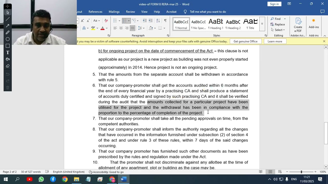 process & documents of maharera extension application