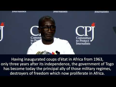 CPJ's 2023 International Press Freedom Awards: Ferdinand Ayité's Speech