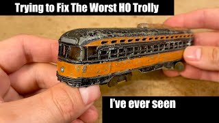 Disgusting 1950s HO Streetcar Trolly Train - Will It Run Again?