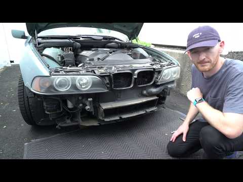 E39 5 Series BMW Auxiliary Aux Electric Fan Removal and Replacement DIY in 4K