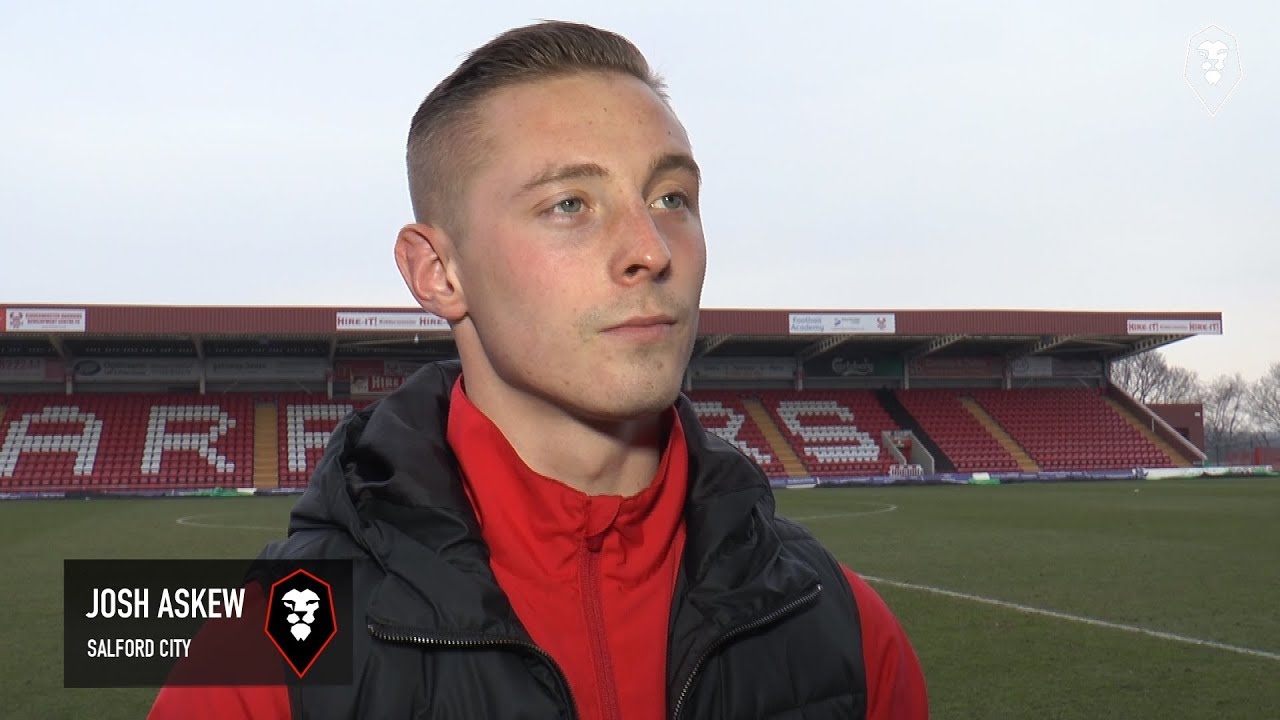 national league volley Kidderminster Harriers 4-4 Salford City - Josh Askew post-match interview