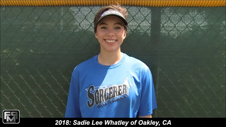 2018 Sadie Lee Whatley Catcher Softball Skills Video