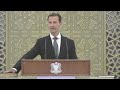لحظة أداء الرئيس بشار الأسد ل القسم الدستوري