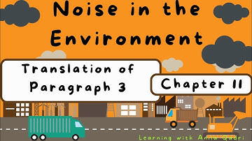 Translation of Paragraph 3 of chapter 11 of class 9th Noise in the Environment