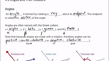 Precalculus 4.1 Lecture 1