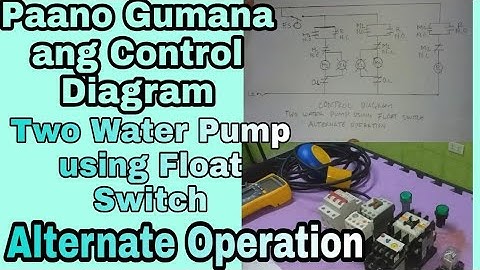 Control Diagram Two Water Pump using Float Switch Alternate Operation
