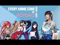 Every Anime Song by KOTOKO (2002-2017)