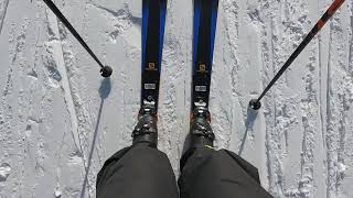 Tracey Bates skiing - All on 8.1 blue - Levi, Wed 13 March