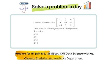 Linear Algebra | For ISI MStat and IIT JAM MS | Solve a Problem a Day