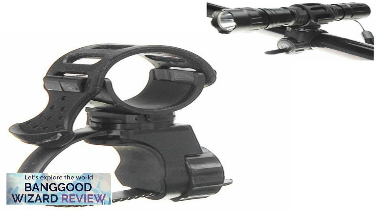 360 Degree Bike Bicycle Torch Mount Holder With Clip Clamp Adjustable Light Review