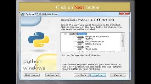 Python 2.7 installation on windows