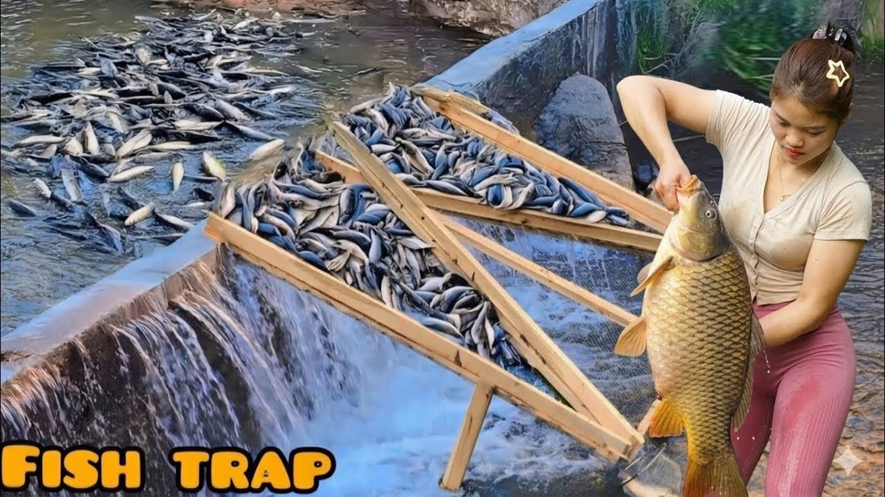 Create a Simple Fish Trap. The Simplest Fish Catching Technique | Nana ...