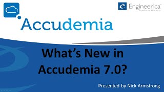 What's New in Accudemia 7.0? Webinar (12/4/2019)