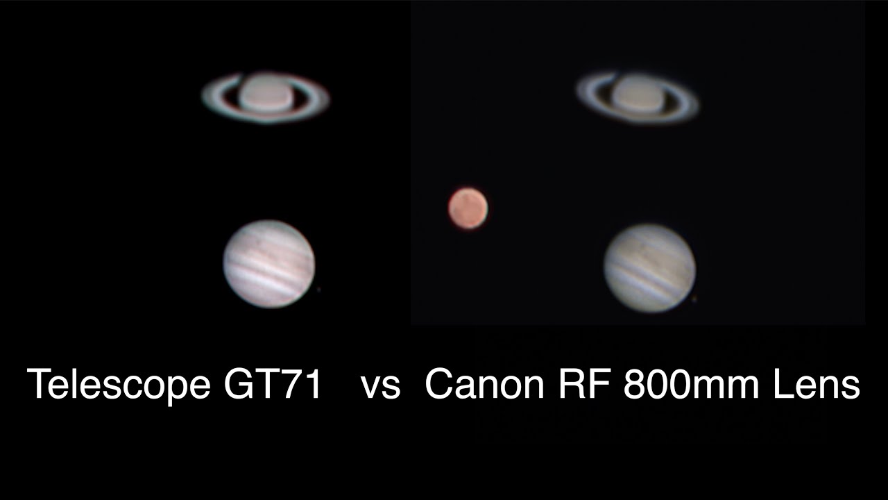 Telescope vs Camera Lens William Optics GT71 vs Canon RF 800mm Lens