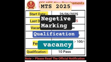 😱SSC MTS New notification out 2025 latest | 🤔qualification, vacancy, Exam pattern🔥🔥🔥 #ssc #mts #new