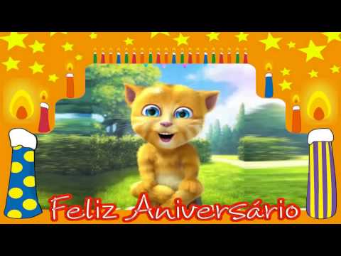 Mensagem de Aniversário Gato