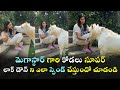 Upasana Konidela fun time with her horse daisy
