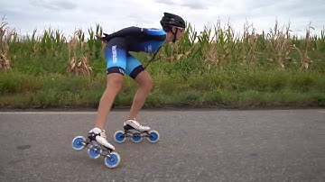inline speed skating technique analyse  Chloé Geoffroy (pascal briand vlog 320)