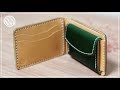 [Leathercraft] Bi-fold wallet with coin pocket / how it's made