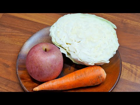 양배추와 사과 당근을 밥대신 이렇게 먹었더니 일주일에 3kg이 빠졌어요! 매일 먹어도 질리지 않네요. 독소배출, 암에 좋은 음식