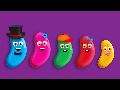 The Finger Family Jelly Bean Family Nursery Rhyme | Jelly Bean Finger Family Songs