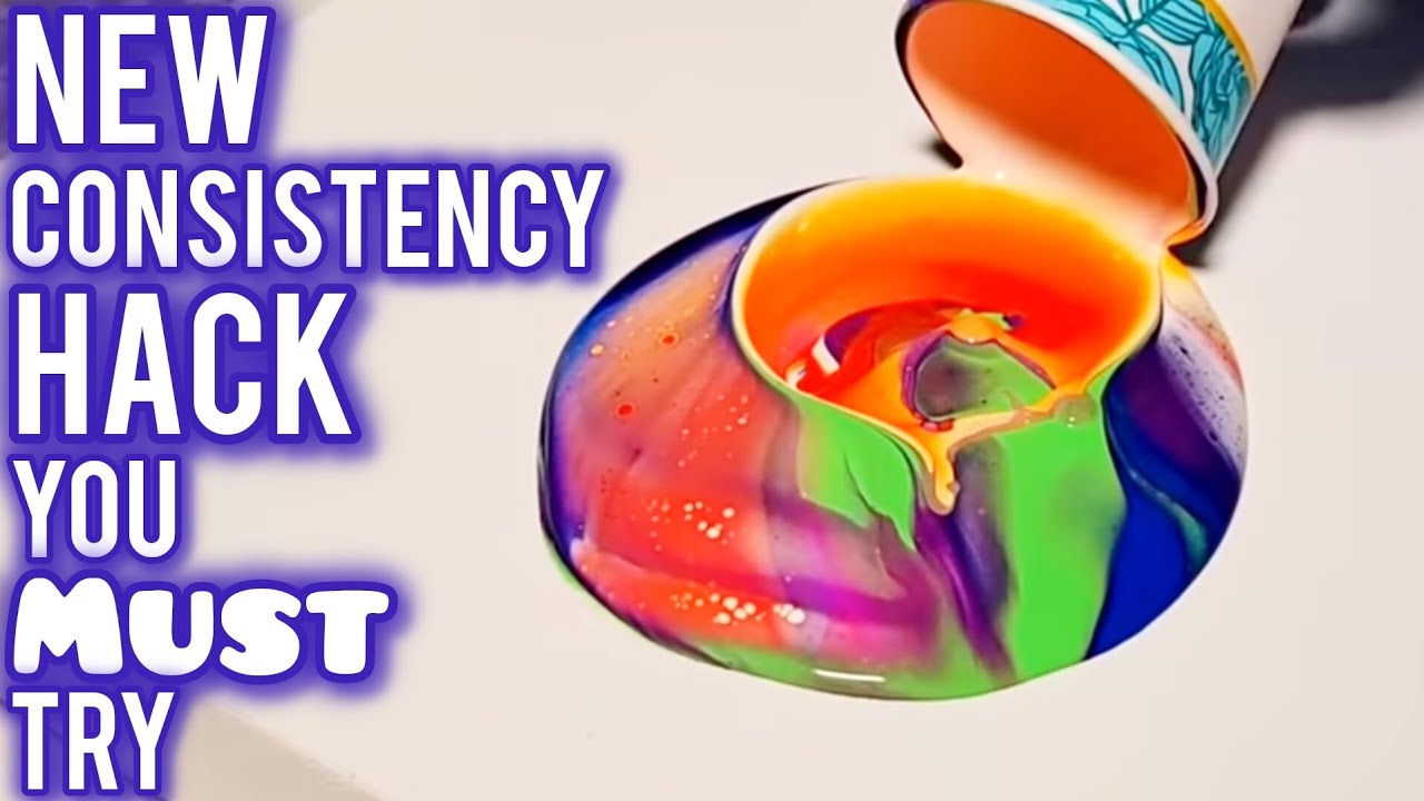 An Acrylic Pour Consistency HACK You MUST Try! DIY Acrylic Art. - YouTube